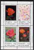 Staffa 1981 Roses #3 perf set of 4 values complete (10p to 75p) unmounted mint, stamps on , stamps on  stamps on flowers    roses   