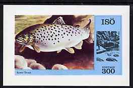 Iso - Sweden 1973 Fish (River Trout) imperf souvenir sheet (300 value) unmounted mint, stamps on , stamps on  stamps on fish, stamps on  stamps on  iso , stamps on  stamps on 