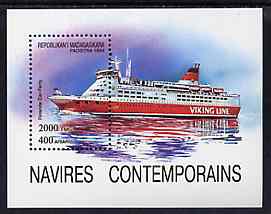 Madagascar 1994 Ships (Car Ferry) unmounted mint m/sheet, Mi BL 264, stamps on , stamps on  stamps on ships, stamps on  stamps on cars