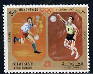 Sharjah 1972 Handball & Volleyball (3R) from Olympic Sports perf set of 10 unmounted mint, Mi 951