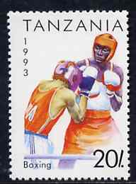 Tanzania 1993 Boxing 20s from Summer Sports set of 7, SG 1506,  Mi 1467 unmounted mint, stamps on , stamps on  stamps on boxing, stamps on  stamps on sport