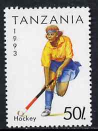 Tanzania 1993 Field Hockey 50s from Summer Sports set of 7 unmounted mint, SG 1507,  Mi 1468, stamps on field hockey
