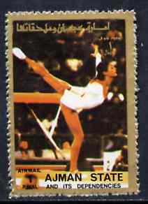 Ajman 1972 Gymnastics 1R from Munich Olympics perf set of 16, unmounted mint , stamps on gymnastics, stamps on  gym , stamps on gymnastics, stamps on 