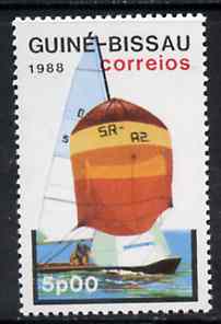 Guinea - Bissau 1988 Yachting 5p from Seoul Olympic Games set of 7, SG 1013 unmounted mint*, stamps on yachting