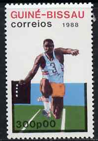 Guinea - Bissau 1988 Triple Jump 300p from Seoul Olympic Games set of 7, SG 1017 unmounted mint*, stamps on , stamps on  stamps on athletics