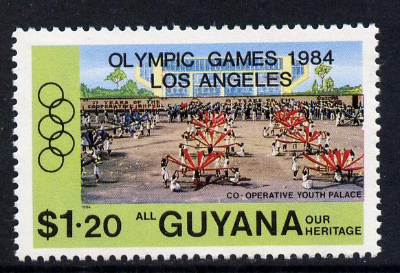 Guyana 1984 Los Angeles Olympic Games opt on $1.20 unmounted mint, SG 1420, stamps on , stamps on  stamps on sport, stamps on  stamps on olympics