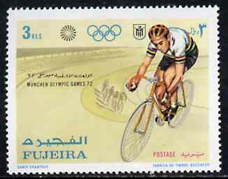 Fujeira 1971 Cycling 3r from Munich Olympic Games perf set of 5 unmounted mint, Mi 749*, stamps on , stamps on  stamps on bicycles