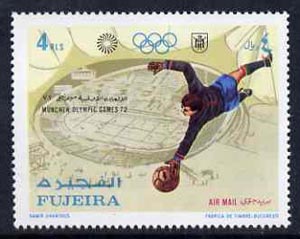 Fujeira 1971 Football 4r from Munich Olympic Games perf set of 5 unmounted mint, Mi 752* , stamps on , stamps on  stamps on fgootball