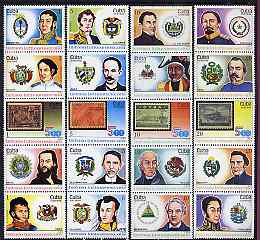 Cuba 1988 Latin American History (3rd Series - Arms) set of 20 unmounted mint, SG 3371-90, stamps on , stamps on  stamps on arms, stamps on  stamps on heraldry        stamp on stamp, stamps on  stamps on stamponstamp