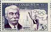France 1956 Pierre Coubertin Commemoration unmounted mint, SG 1313*, stamps on olympics, stamps on sport, stamps on personalities   