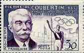 France 1956 Pierre Coubertin Commemoration unmounted mint, SG 1313*, stamps on , stamps on  stamps on olympics, stamps on sport, stamps on personalities   