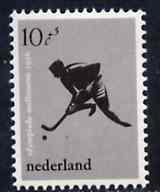 Netherlands 1956 Hockey Player 10c+5c from Melbourne Olympic Games set of 5, SG 834, stamps on field hockey