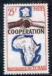 Chad 1964 French, African & Malagasy Co-operation 25f unmounted mint, SG 125