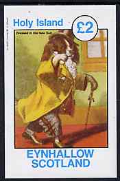Eynhallow 1982 Pets From fairy Tales (Dog Dressed up in his New Suit) imperf deluxe sheet (£2 value) unmounted mint, stamps on dogs, stamps on fairy tales, stamps on literature 