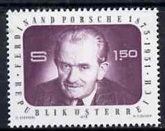 Austria 1975 Birth Centenary of Prof Ferdinand Porsche (Motor Engineer) unmounted mint, SG 1740