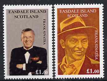 Easdale 1998 Frank Sinatra set of 2 x A31 values unmounted mint, stamps on , stamps on  stamps on films, stamps on music, stamps on personalities, stamps on entertainments, stamps on sinatra