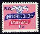 Cinderella - United States 1955 Crippled Children Easter Seal, fine mint label showing logo*, stamps on , stamps on  stamps on disabled       cinderellas     easter