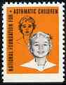 Cinderella - United States National Foundation for Asthmatic Children fine mint label showing young girl*, stamps on cinderellas        disabled    diseases    candles