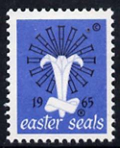 Cinderella - United States 1965 Crippled Children Easter Seal, fine unmounted mint label showing logo surrounded by crutches, stamps on , stamps on  stamps on disabled       cinderellas     easter