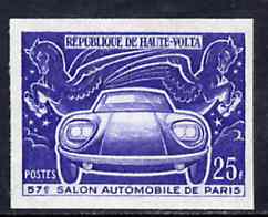 Upper Volta 1970 Paris Motor Show 25f unmounted mint imperf colour trial proof (several different combinations available but price is for ONE) as SG 312, stamps on cars