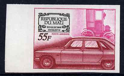 Mali 1969 French Motor Industry 55f (Renault) IMPERF from limited printing, as SG 190, stamps on cars     renault