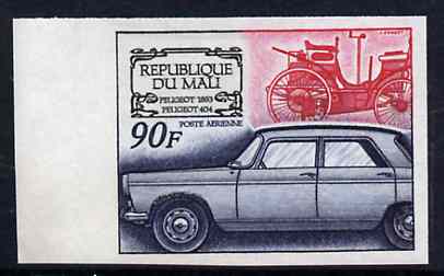 Mali 1969 French Motor Industry 90f (Peugeot) IMPERF from limited printing, as SG 191, stamps on , stamps on  stamps on cars     peugeot