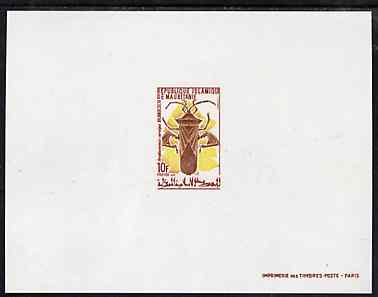 Mauritania 1970 Insects 10f (Anoplocnemis curvipes) deluxe sheet in full issued colours, as SG 352, stamps on insects