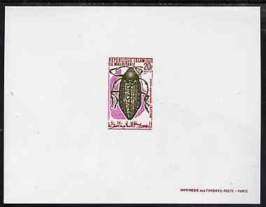 Mauritania 1970 Insects 20f (Julodis aequinoctialis) deluxe sheet in full issued colours, as SG 353