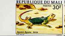 Mali 1976 Lizard 30f imperf from limited printing (ex Reptiles set) unmounted mint as SG 526, stamps on , stamps on  stamps on animals    reptiles    lizards