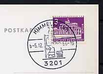 Postmark - West Berlin 1967 postcard with special handstamped cancellation of HimmelsthŸr illustrated with Father Christmas answering Childrens Letters (HimmelsthŸr is ..., stamps on christmas      santa     children