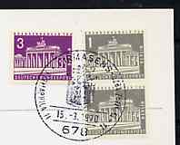 Postmark - West Berlin 1970 postcard with special Pirmasens cancellation for Pirmaphila II Stamp Exhibition illustrated with Bavaria 18kr stamp, stamps on , stamps on  stamps on stamp on stamp, stamps on stamp exhibitions, stamps on  stamps on stamponstamp