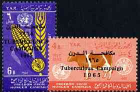 Yemen - Republic 1966 Anti TB perf set of 2 unmounted mint, SG 356-57, Mi 449-50, stamps on medical    tb    diseases