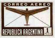 Argentine Republic 1940 Aeroplane & Envelope 1p imperf colour trial in brown, as SG 691, stamps on aviation     letter