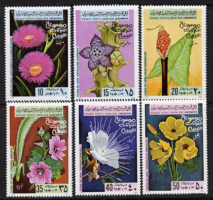 Libya 1979 Flowers set of 6 unmounted mint, SG 900-05, stamps on , stamps on  stamps on flowers