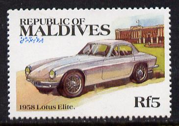 Maldive Islands 1983 Classic Cars 5r Lotus Elite unmounted mint SG 1002, stamps on cars     lotus