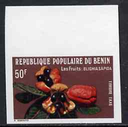 Benin 1978 Postage Due 50f Breadfruit imperf in issued colours from limited printing, as SG D719, stamps on fruit    breadfruit