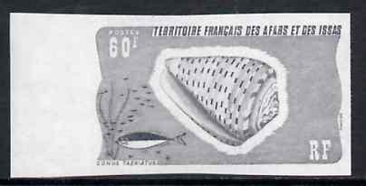 French Afars & Issas 1975 Ringed Cone 60f imperf colour trial proof, as SG 638 (several colour combinations available but price is for ONE) unmounted mint, stamps on marine-life     shells