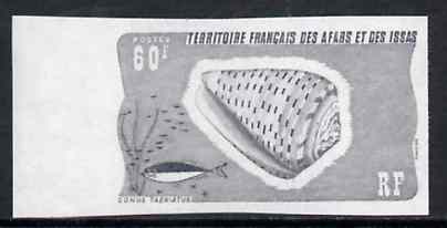 French Afars & Issas 1975 Ringed Cone 60f imperf colour trial proof, as SG 638 (several colour combinations available but price is for ONE) unmounted mint, stamps on , stamps on  stamps on marine-life     shells