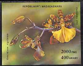 Madagascar 1993 Orchids unmounted mint m/sheet, SG MS 1132, Yv BL 90A, stamps on , stamps on  stamps on flowers     orchids