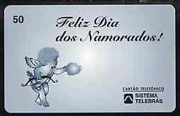 Telephone Card - Brazil 20 units phone card showing Cupid, stamps on , stamps on  stamps on mythology    cupid