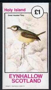 Eynhallow 1982 Great Headed Tody imperf souvenir sheet (£1 value) unmounted mint, stamps on birds