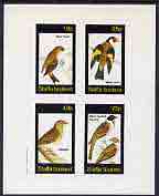 Staffa 1982 Birds #46 (Gold Finch, Lark, Redpole & Bunting) imperf set of 4 values (10p to 75p) unmounted mint, stamps on birds        finch      lark     redpole    bunting 