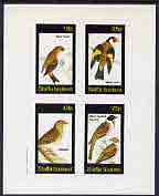 Staffa 1982 Birds #46 (Gold Finch, Lark, Redpole & Bunting) imperf set of 4 values (10p to 75p) unmounted mint, stamps on birds        finch      lark     redpole    bunting