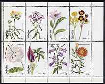 Eynhallow 1974 Flowers #01 (Primula, Aster, Phlox, etc) perf set of 8 values (1p to 20p) unmounted mint, stamps on flowers