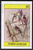 Staffa 1982 Birds #50 (Passenger Pigeon) imperf deluxe sheet (£2 value) unmounted mint, stamps on birds        pigeons
