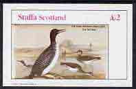 Staffa 1982 Great Northern Diver imperf deluxe sheet (Â£2 value)  unmounted mint, stamps on , stamps on  stamps on birds      diver