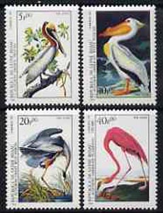 Guinea - Bissau 1985 John Audubon Birds set of 4 unmounted mint, SG 920-23*, stamps on , stamps on  stamps on audubon    birds     pelican    heron    flamingo