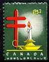 Cinderella - Canada 1952 Christmas TB Seal (Candle), fine unmounted mint*, stamps on cinderellas, stamps on cinderella., stamps on tb, stamps on christmas, stamps on diseases, stamps on candles
