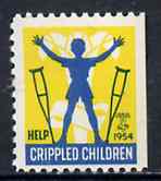 Cinderella - Canada 1954 Help Crippled Children Easter Seal, fine unmounted mint, stamps on cinderellas, stamps on cinderella     easter    disabled