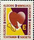 Cinderella - unmounted mint label for the Vitamin E Society (design shows a Heart)*, stamps on cinderellas     medical    heart